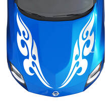 Motorkap Tribal Vlammen Streep Decal Set voor Nissan Z Sport
 2