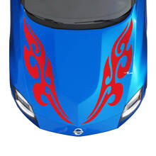 Motorkap Tribal Vlammen Streep Decal Set voor Nissan Z Sport
 3