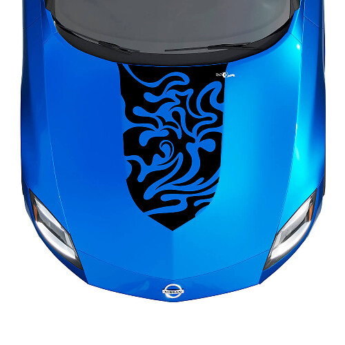 Hood Tribal Flames Stripe Decal Kit voor Nissan Z Sport
