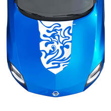 Hood Tribal Flames Stripe Decal Kit voor Nissan Z Sport
 2