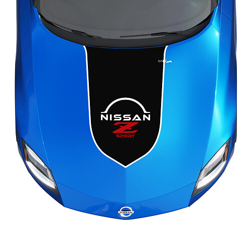 Hood Accent Stripe Decal Kit voor Nissan Z Sport
