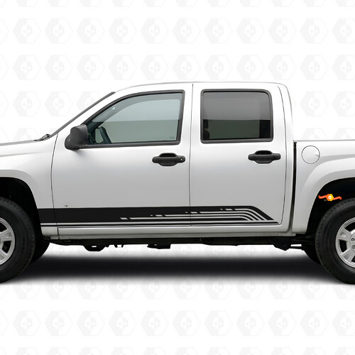 Parallel Contour Deur- en Rocker Panel Vinyl Strepen voor Chevrolet Colorado 1e generatie 2004-2012