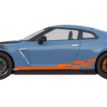 Side geruite grafische strepen Decal Kit voor Nissan GT-R
 3