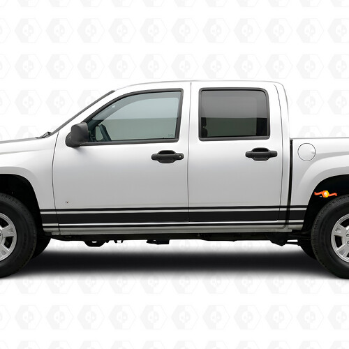 Slanke Accent Deur- en Zij-stickers van Vinyl voor Chevrolet Colorado 1e Generatie 2004-2012