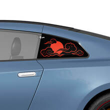 Japanse Rijstzon Zijraam Achter Graphics Decals Stickers Set voor Nissan GT-R 2