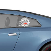 Zijsachtervenster Nismo-stijl grafische stickers kit voor Nissan GT-R
 2