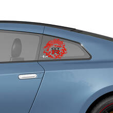 Zijsachtervenster Nismo-stijl grafische stickers kit voor Nissan GT-R
 3