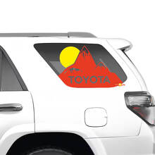 Zijwijk raambergen zonsondergang vinylstickers sticker kit voor Toyota 4Runner
 2