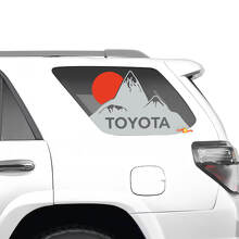 Zijwijk raambergen zonsondergang vinylstickers sticker kit voor Toyota 4Runner
 3
