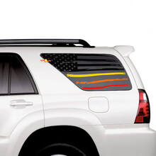 Zij kwart raam ons vlag patriottische bergen zonsondergang vinylstickers sticker kit voor Toyota 4Runner
 3