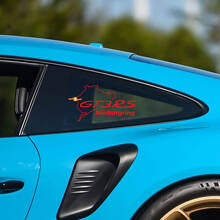 GT3 RS Nürburgring zijkwart raam vinyl decal voor Porsche 911 GT3 RS_3