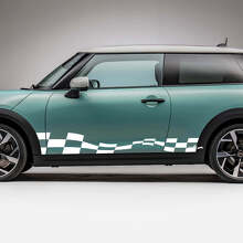 Vlagzijde Racing Geruite Grafische Decal Voor Mini Cooper S 2