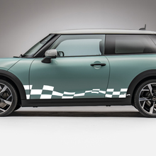 Zijraces geruite strepen Graphics Decal voor Mini Cooper S 2
 2