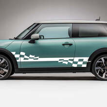 Vlagzijde Racegeruit Strepen Grafische Decal Voor Mini Cooper S 2