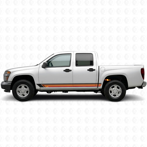 Vintage Band Deur- & Rokerpaneel Vinyl Strepen voor Chevrolet Colorado 1e Gen 2004-2012