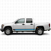 Vintage Band Deur- & Rokerpaneel Vinyl Strepen voor Chevrolet Colorado 1e Gen 2004-2012_2