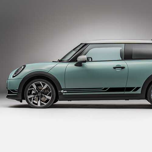 Zijde voordeuren racestrepen grafische sticker voor mini cooper s

