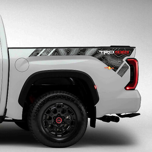 TRD-stijl topografische kaart bedieningspaneel vinylstickers voor Toyota Tundra