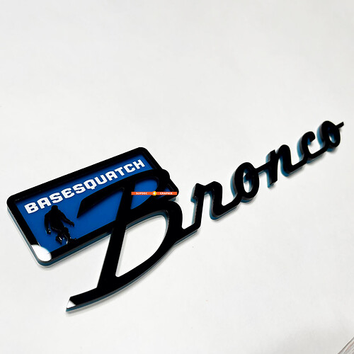 Bronco Sasquatch Fender Badges Tailgate Emblem 3d Badge Black vs Blue
