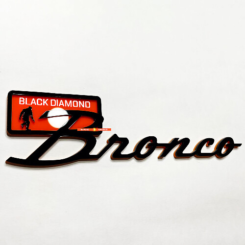 Bronco Black Diamond Yeti Stijl 3D Spatbord Achterklep Embleem