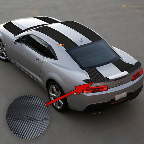 Rally Racing Stripes Decals graphics voor Camaro Transformers Special Carbon Edition
