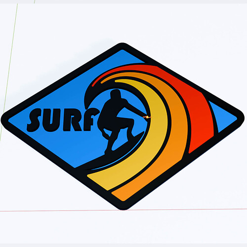 Surf Surfing -editie Fender Badges Tailgate Emblem 3D Badge
