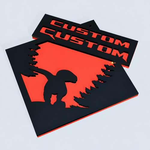 Raptor Edition Custom Forest Dinosaur 3D — Embleem (spatbord, achterklep) voor Ford Bronco