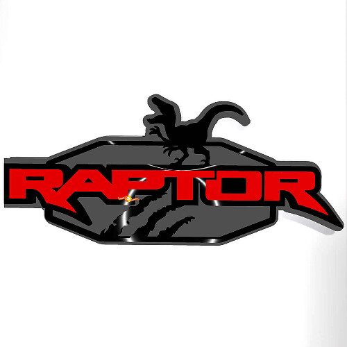 Raptor Power Truck Edition 3D spatbordbadge achterklepembleem