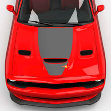 Hood Wrap Central Hemi Hood Blackout Vinyl Decal Sticker voor Dodge Challenger
 3