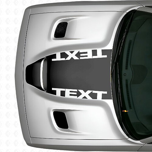 Blackout Custom Tekst Motorkap Vinyl Sticker voor Dodge Challenger