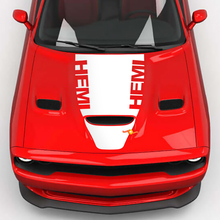 Hood Wrap Central Hemi Hood Blackout Vinyl Decal Sticker voor Dodge Challenger 2
 2