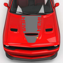 Hood Wrap Central Hemi Hood Blackout Vinyl Decal Sticker voor Dodge Challenger 2
 3
