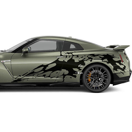 Zijden bloed grafische strepen sticker kit voor nissan gt-r
