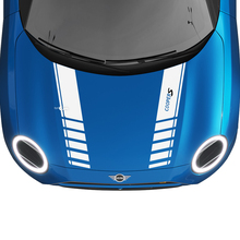 Hood Racing Stripes Rally Decal grafische sticker voor Mini Cooper S
 2