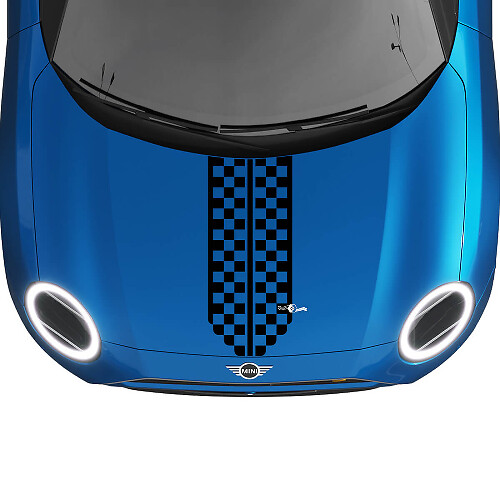 Mini Hood Racing Central Stripe Rally Decal grafische sticker voor Mini Cooper
