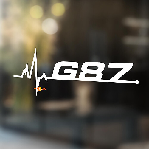 BMW G87 is in mijn bloed hartpulsraam sticker sticker sticker sticker sticker grafisch
