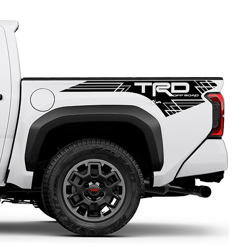 TRD Off Road geometrische stijl vinylsticker voor de zijwand van Toyota Tacoma