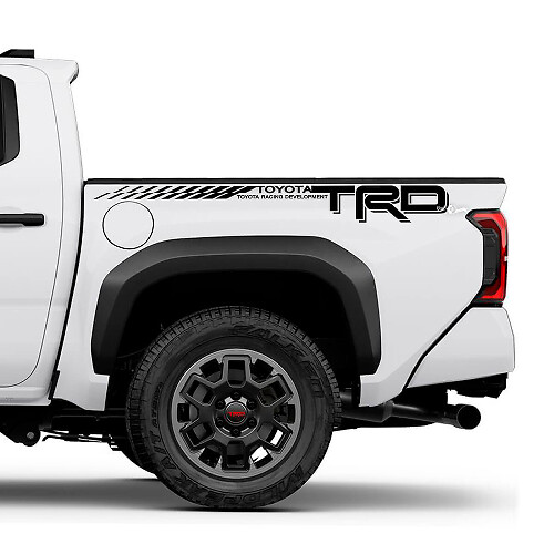 Lettering TRD-logo Bedside Truck geruite streep decals stickers voor Toyota Tacoma 4e generatie