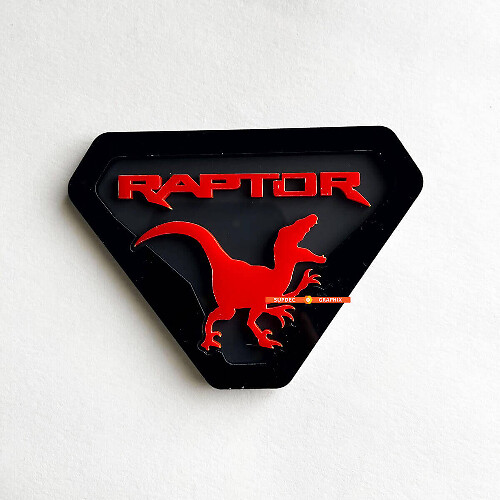 Dinosaurus 3D Achterklep Embleem Badge voor Power Truck