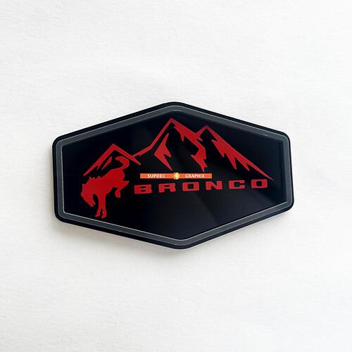 Bronco Mountains Edition Fender Badges Tailgate Emblem 3D Badge
 1
