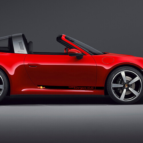 Side 911 Targa 4S Deuren Strikken Kit Sticker Sticker voor Porsche 911 Targa 4S
