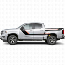 Vliegende Bovenste Accent Deur- & Bedside Vinyl Strepen voor Chevrolet Colorado 2e Generatie 2015-2022_2