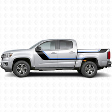 Vliegende Bovenste Accent Deur- & Bedside Vinyl Strepen voor Chevrolet Colorado 2e Generatie 2015-2022_3