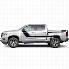 Vliegende Bovenste Accent Deur- & Bedside Vinyl Strepen voor Chevrolet Colorado 2e Generatie 2015-2022_4