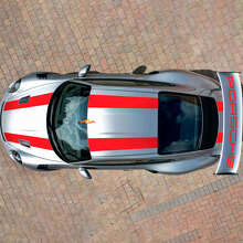 Racing Stripes Bovenkant & Spoiler Vinyl Decal Kit voor Porsche 911 GT3 RS Cup_3