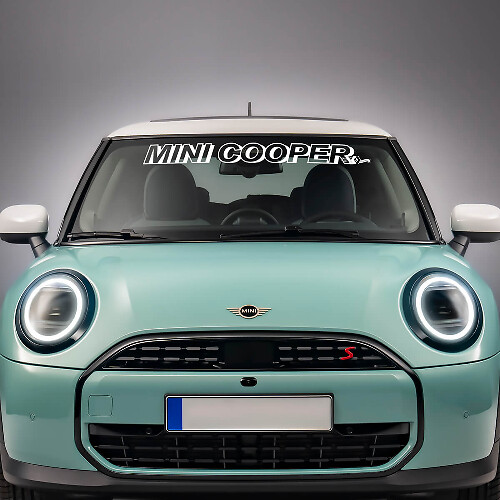WINDSHIELD GERKOPERDE STRIPE VINYL GRAFISCHE DECAL -sticker voor Mini Cooper S
