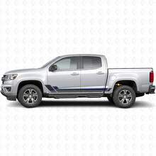 Hoekige Outline Deur- & Rocker Panel Vinyl Strepen voor Chevrolet Colorado 2e Generatie 2015-2022_3