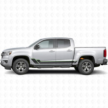 Hoekige Outline Deur- & Rocker Panel Vinyl Strepen voor Chevrolet Colorado 2e Generatie 2015-2022_4