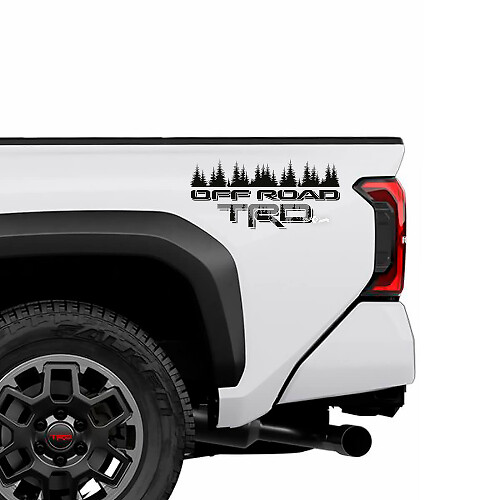 TRD OFF ROAD Deuren zijde bedbomen Truck Stickers Stickers voor Toyota Tacoma 4e Gen
