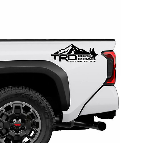 TRD Off Road Mountains Bird Deuren zijde Bedside Truck Stickers Stickers voor Toyota Tacoma 4e Gen
